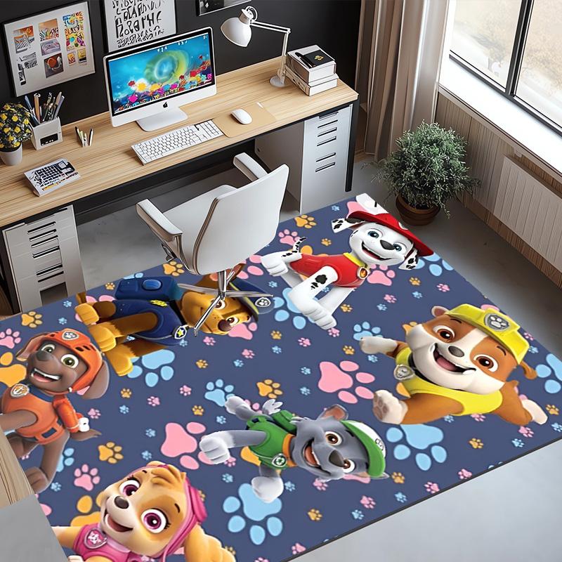 Jungle Pups Pattern Rug, Indoor/Outdoor Mat, for Picnic, Gameroom, Bedroom, Office, Living Room, Home Decor Carpet, Birthday Gift