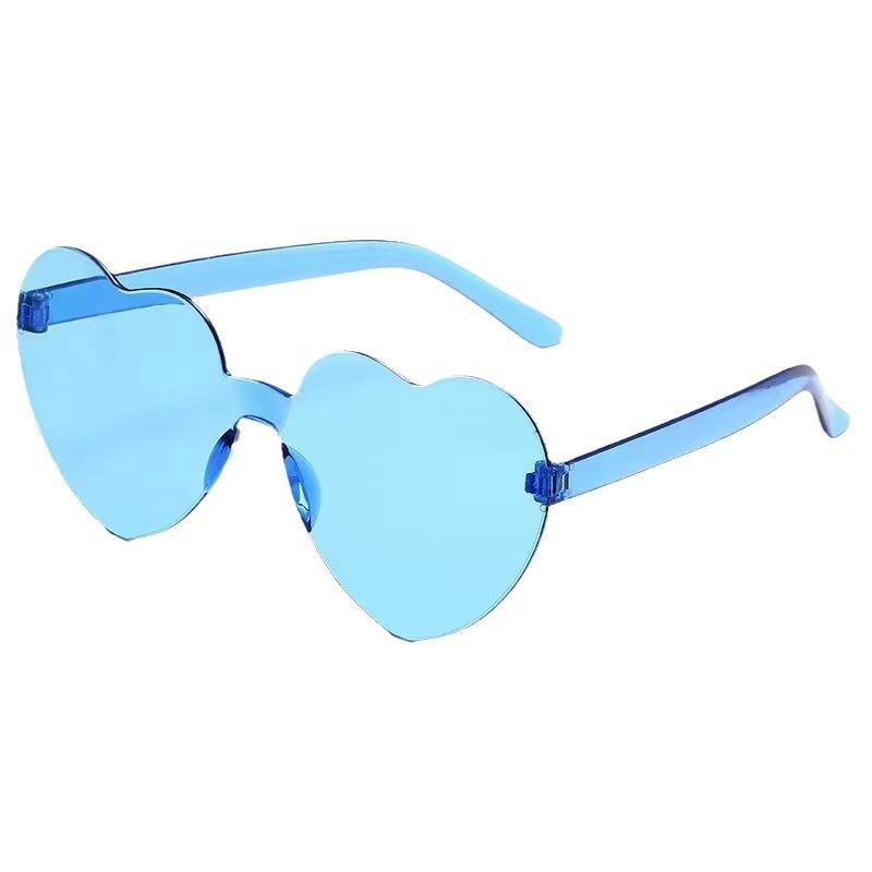 Gafas de Amor de Una Pieza para Hombre y Mujer Gafas de Sol Corazón de Melocotón Jelly sin Montura