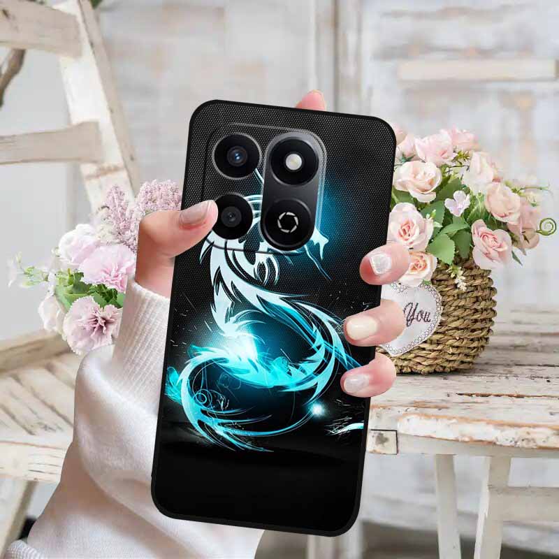 Soft Silicone Case For Honor X7c 4G 5G Cover Cat Painted Lovely Back Cover for Huawei Honor X7C 5G Phone Case HonorX7C TPU Para