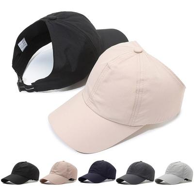 Summer  Ponytail Quick-drying Sunscreen Hat Fisherman Hat Women Shade Cap Uv Protection Soft Top Hat