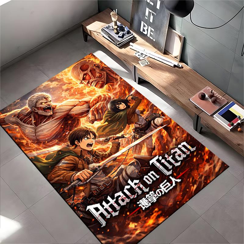 Attack on Titan Anime Print Carpet Home Decor Living Room Rug Suitable for use as an anti-slip for living room bedroom sofas