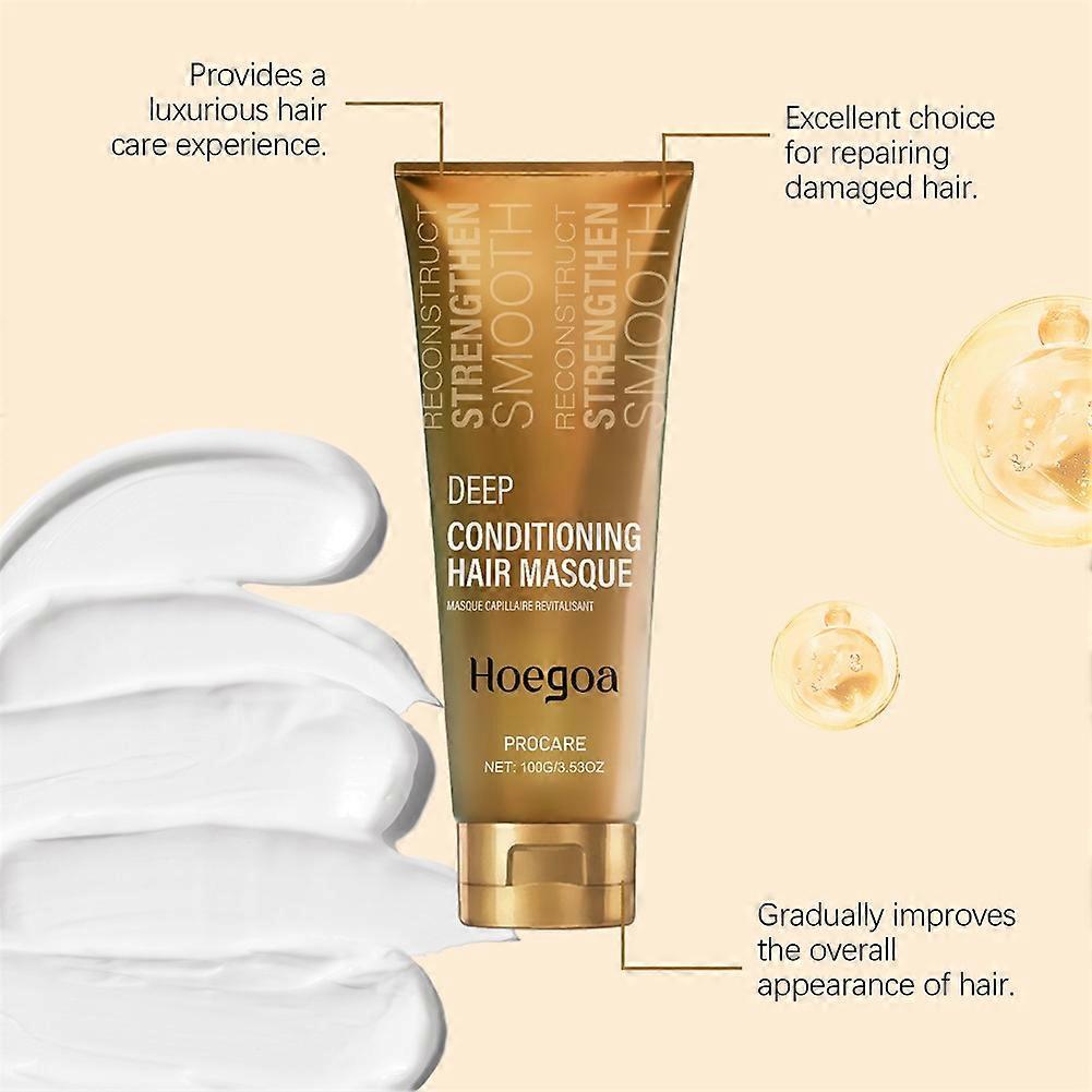 Deep Conditioning Hair Mask - Smoothing & Anti-Frizz Serum Revitalizing Treatment for Dry, Damaged Hair