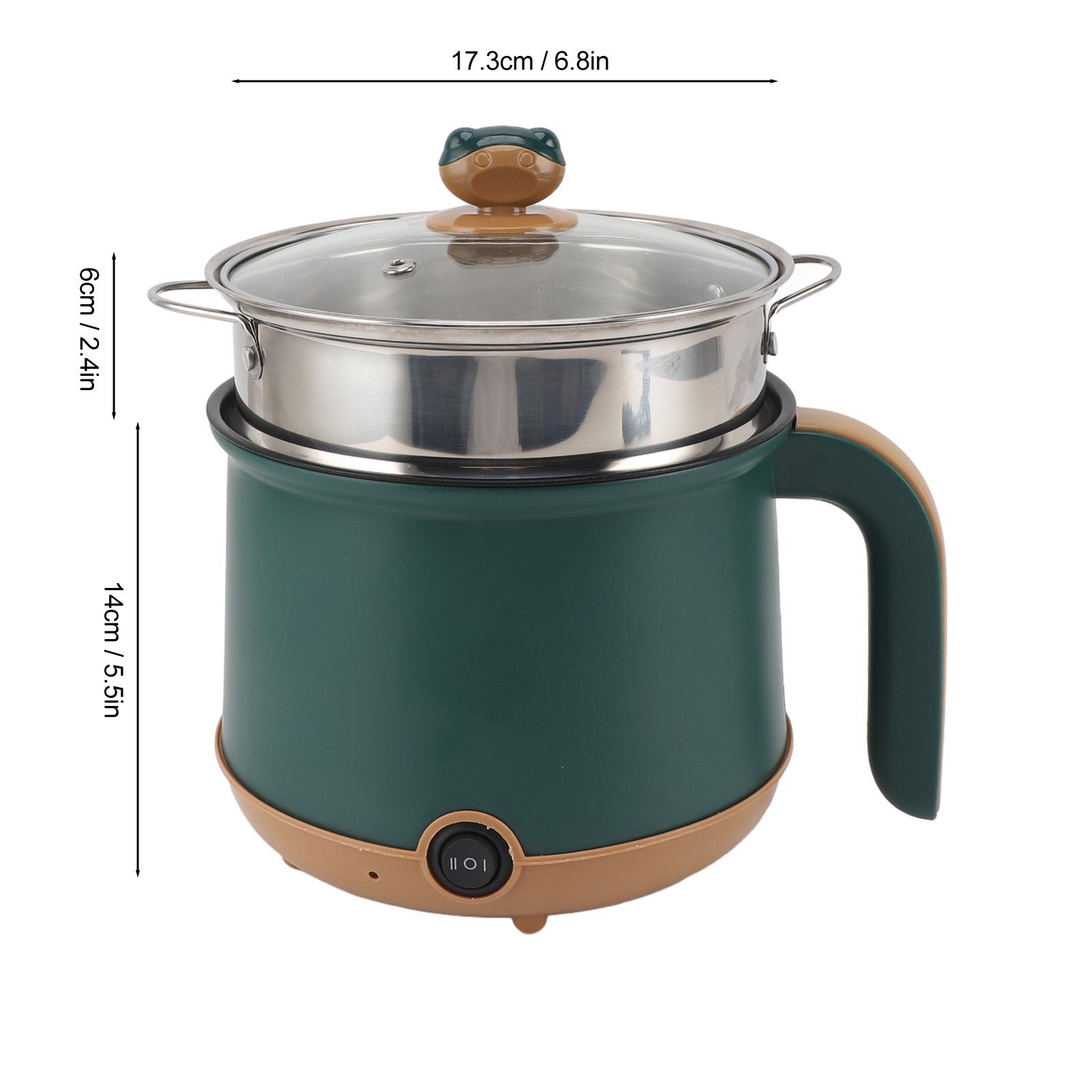 

1.8L Многофункциональная электрическая рисоварка 600W Мини антипригарная посуда Мультиварка для дома и кухонной техники Кастрюли EU зелёный