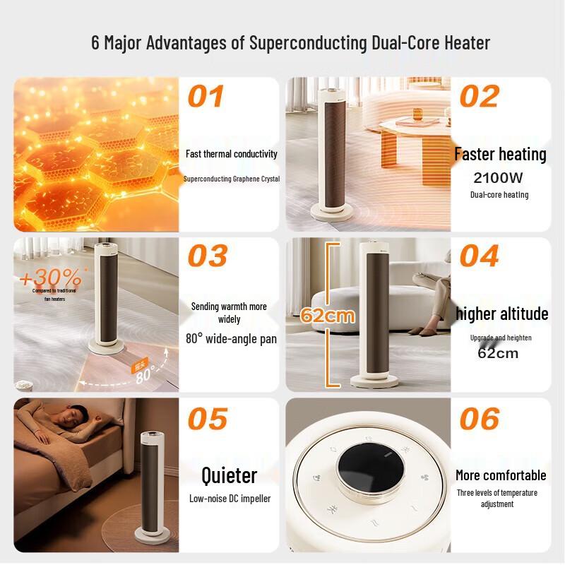 AIRMATE Graphene Heater K72 CN plug (adapter included)