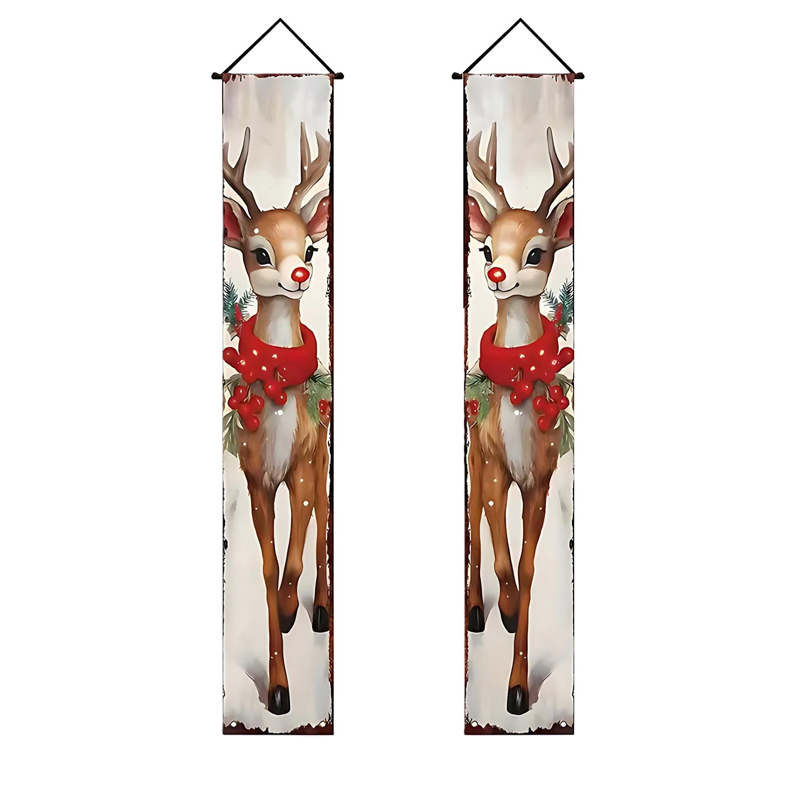 

Рождественский занавес, украшение для двери, подвесная картина, украшение в виде флага One Size