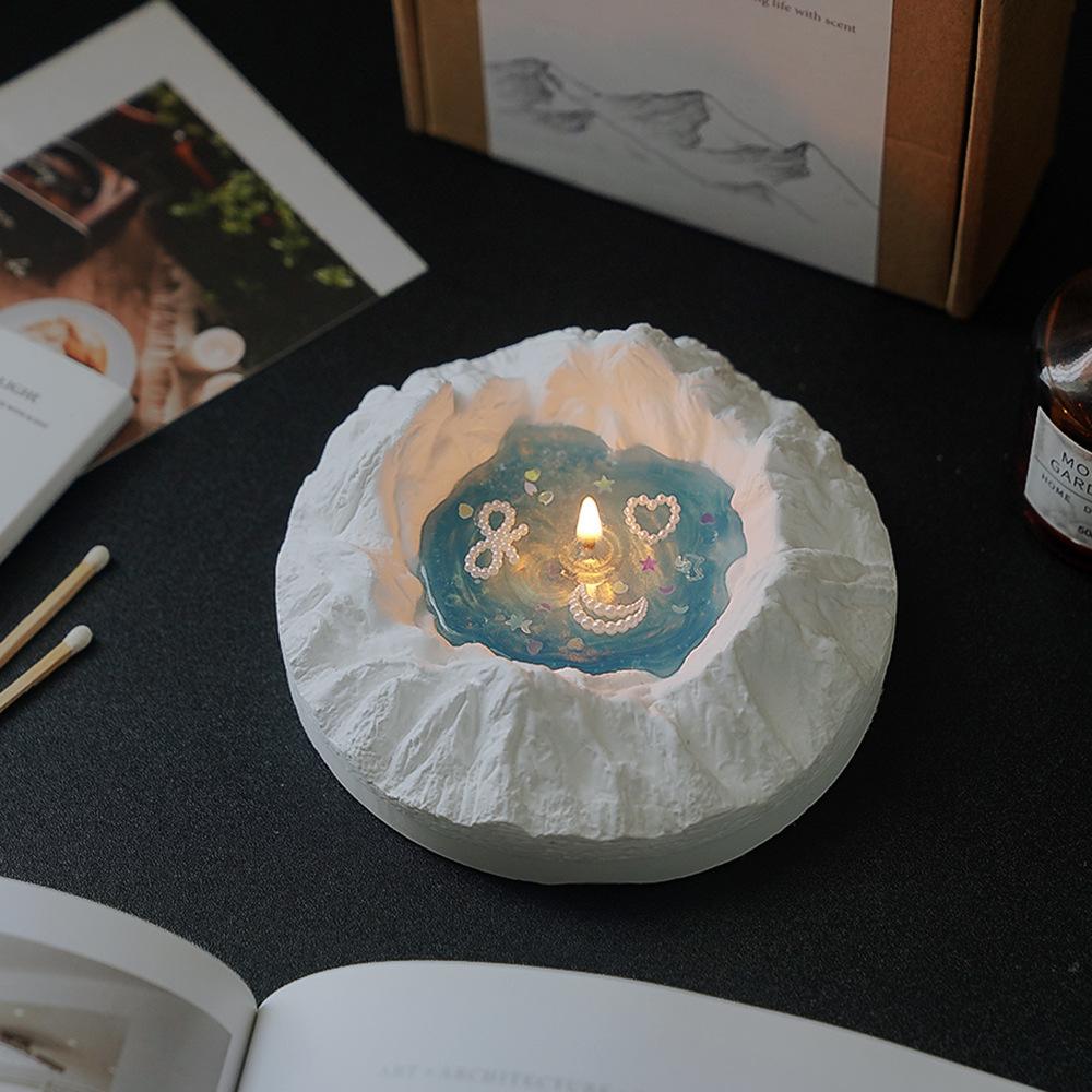 Ocean Glacier Shape Scented Candles Handmade Birthday Gifts Creative Tabletop Ornaments Aromatherapy
