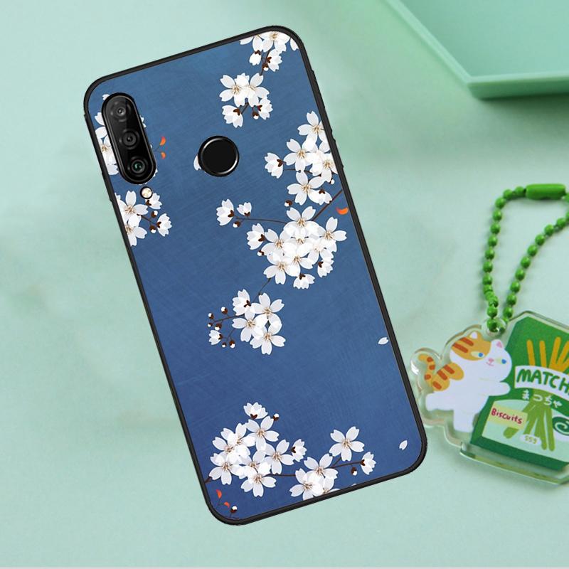 Cherry Blossom Floral For Huawei Nova 12s 12i 11i 7i 8i 9 10 SE Y91 Y90 Y60 Y70 Y72 Y61 P60 Pro P30 P40 Lite Case