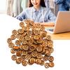 100Pcs Wooden Decorative Buttons Solid Color Sewing Clothing Scrapbook DIY Craft