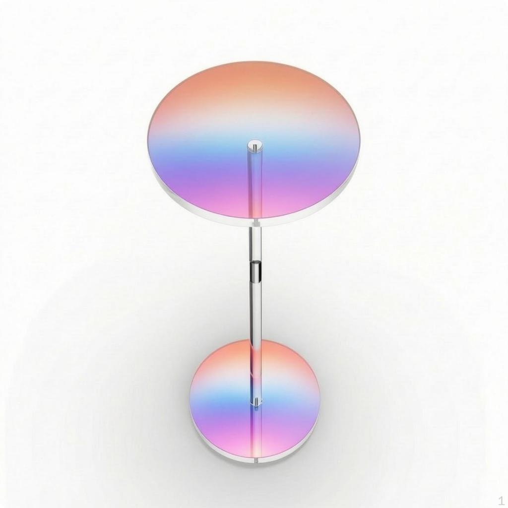 Acrylic Side Table Transparent Clear Pedestal Decorative Furniture for Living Room, Bedroom