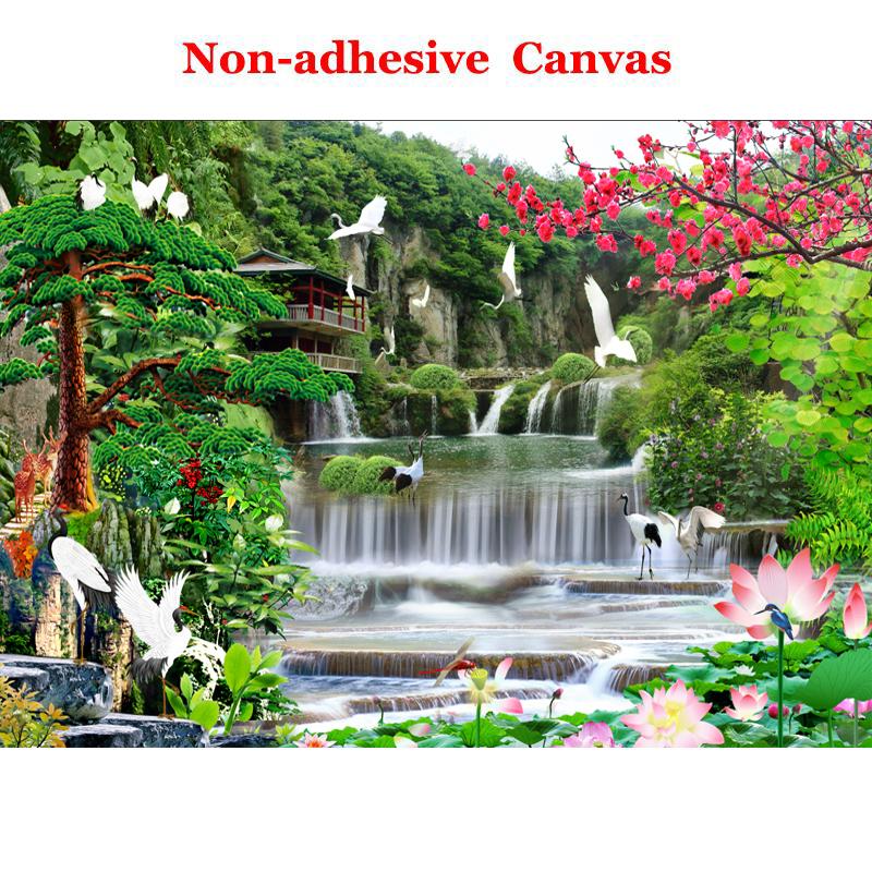 

Custom 3D Wall Murals Wallpaper Waterfall Mountain Water Nature Landscape Photo Backdrop Decoration Painting Bedroom Living Room 300cm (W) x 200cm (H)