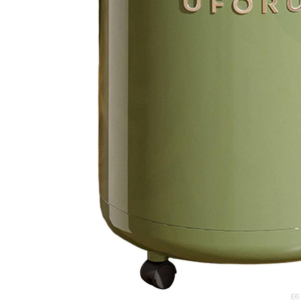 Garbage Can Waste, Paper Bucket, 12L with Wheels Creative Trash Recycling Bin for Bathroom