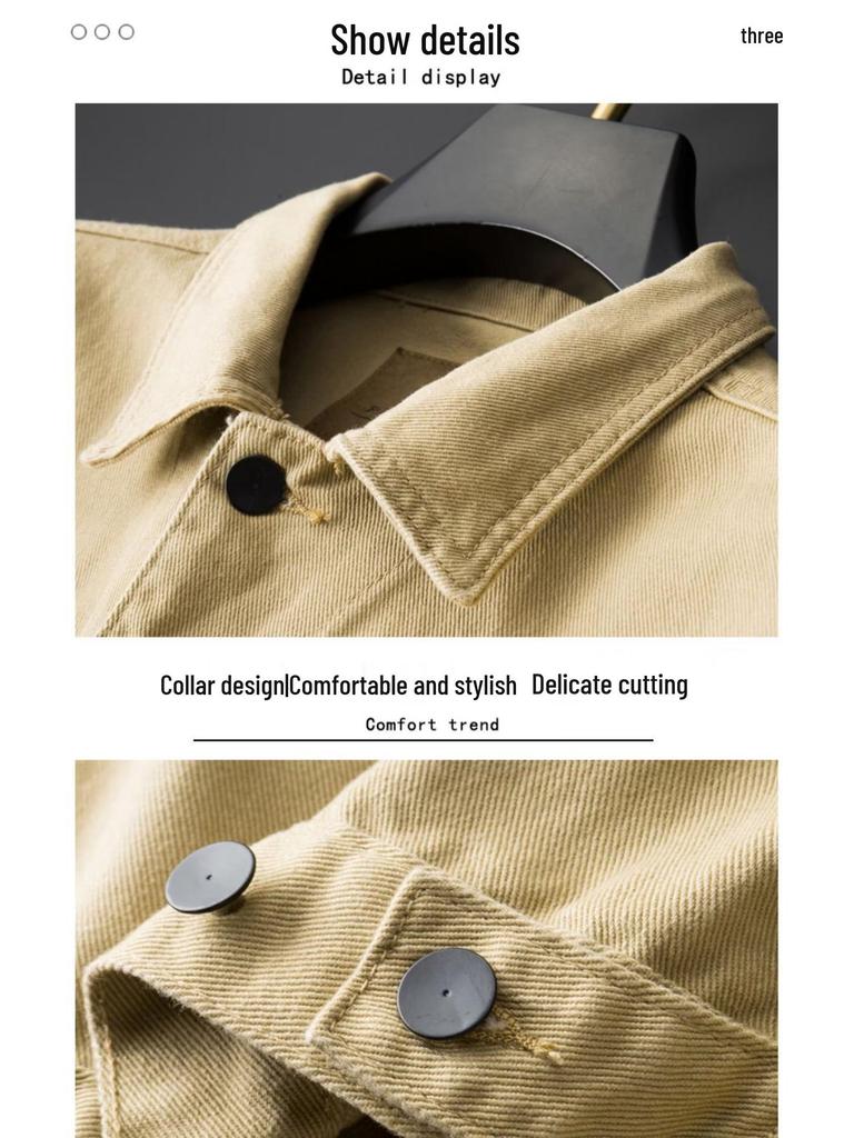 Men's Spring/Autumn Korean Style Denim Jacket - Trendy Loose-Fit Cotton Casual Jacket