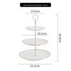 Silver Ceramic 3-Tier Serving Platter Set