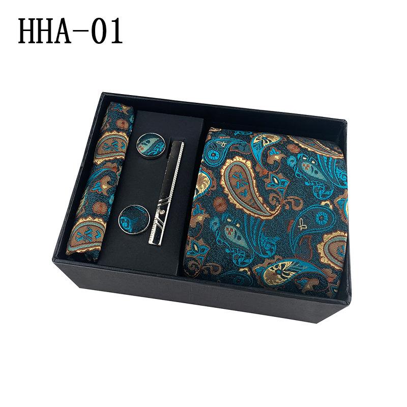 

Men S Tie Business Dress Wedding Photos Suit Accessories Tie Cufflinks Square Scarf Tie Gift Box