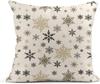 Pillow Cover Gray Modern Retro Snowflake Christmas Tree Square Linen Home Decoration Cushion Cover Outdoor40X40 45X45Cm