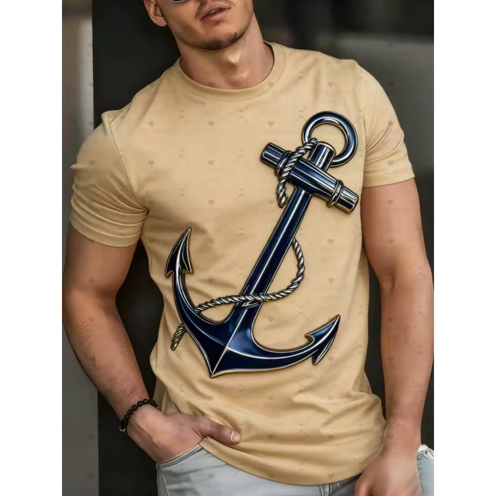 New Fashion Men's Short Sleeve 3D Printing T-shirt Street Style Large Size Loose Casual T-Shirt
