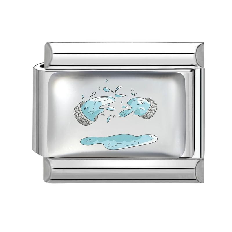 Y2K Creative Water Elephant Series Italian Charm Fit 9mm Stainless Steel Bracelet Jewelry Women Men Handmade DIY Material Links
