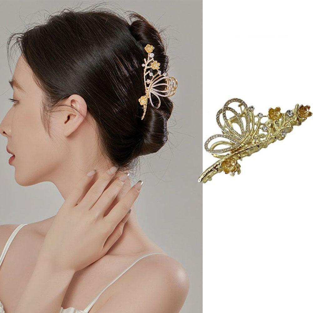 

Металлический головной убор в виде бабочки, корейский стиль, заколка в виде краба, женские заколки для волос, аксессуары для волос, цветок, коготь для волос