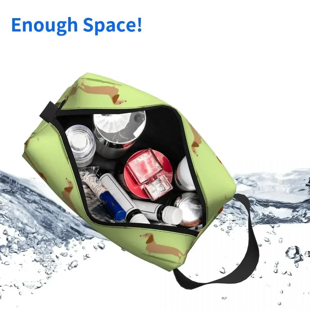 Dachshund Badger Cosmetic Bag Women Cute Big Capacity Sausage Dog Makeup Case Beauty Storage Toiletry Bags