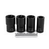 Extractor Socket Tool Set 17mm 19mm 21mm 22mm Drive Impact Bolt Nut Removal Twist Socket Set Lug Nut Remover Extractor Tool