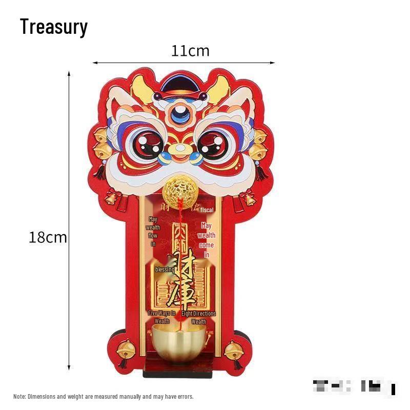 Auspicious Lion Dance Doorbell Magnet – Chinese Spring Festival Decoration
