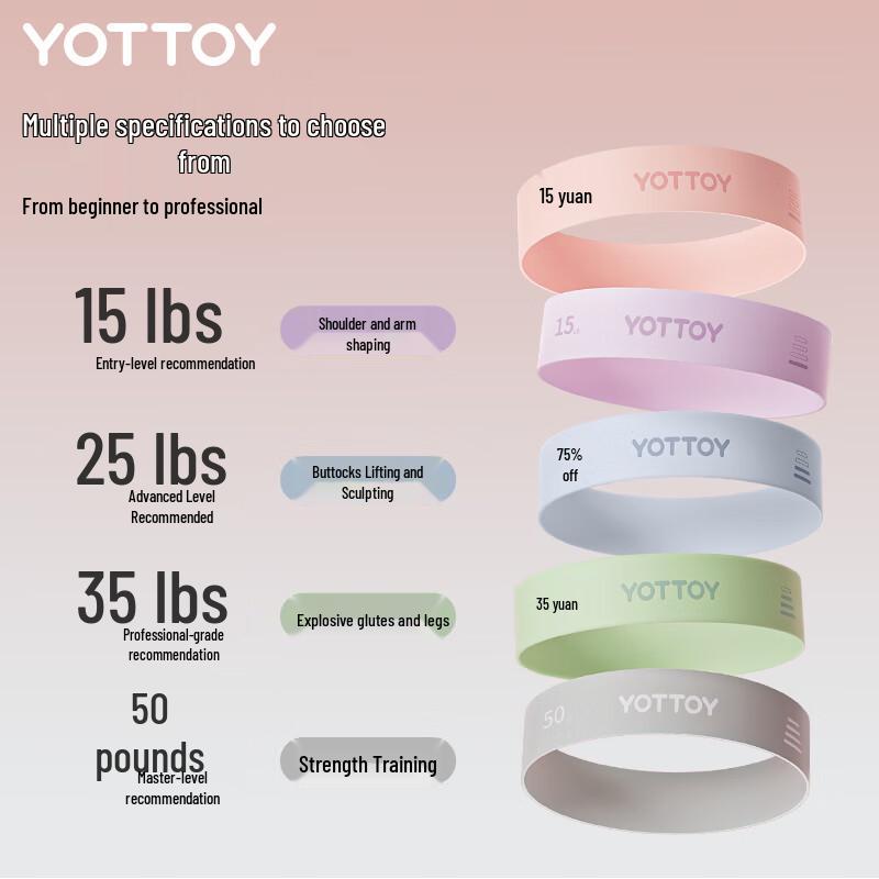Yottoy Gesäß Widerstands-Loop-Band