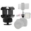 Camera Hot Shoe Mount Adapter Video Triple Cold Shoe Bracket Light for LED Monitor Microphone Studio Flash Video