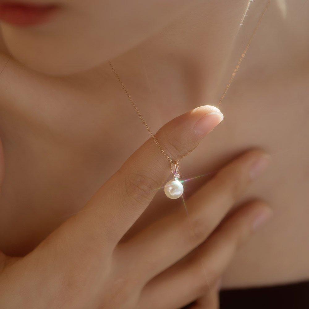 14K Noir Swallow Pearl Pendant W