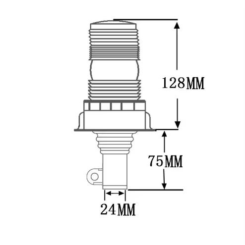 GL-225Z Guanhong LED Strobe Warning Light, DC12-24V Amber Emergency Hazard Beacon Lamp Strobe Light
