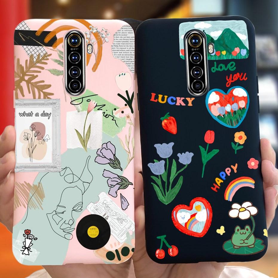For Realme X2 Pro Phone Case Realme XT X2 Lovely Printing Candy Color Silicone Back Cover For RealmeX2 X 2 Pro XT Soft TPU Coque