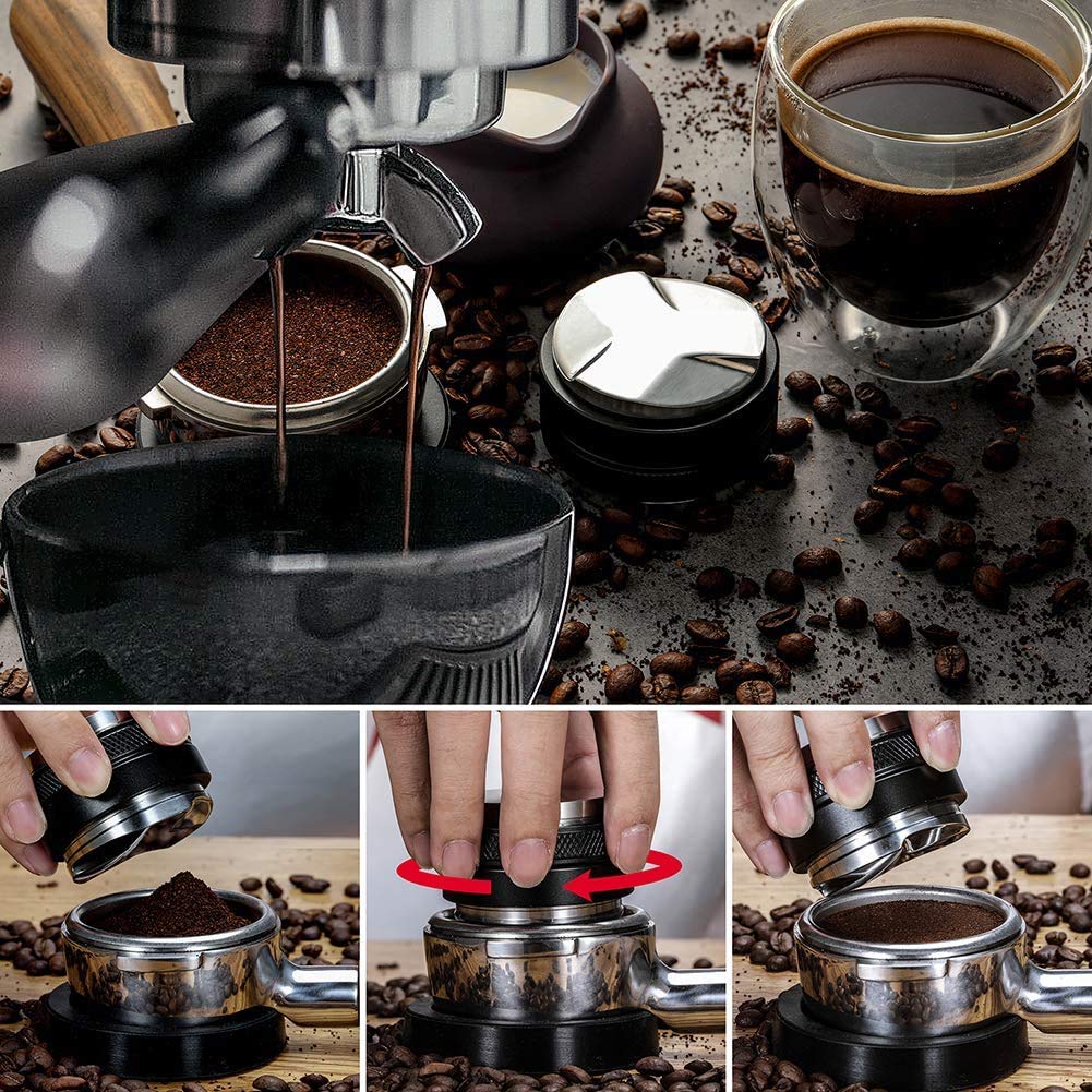 58mm Espresso Espresso Machine Coffee Stainless Steel Espresso Dispenser Tamper, Tamper, Distributor, Tamper, Tamper,