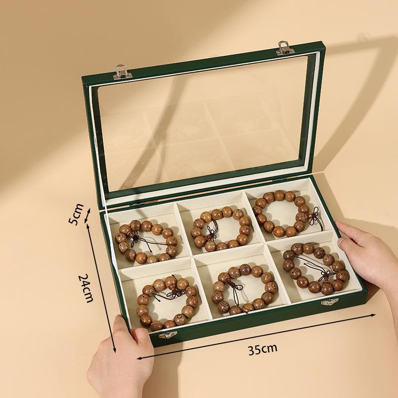 Dust-proof Sunroof with Lid Bracelet Storage Box Buddha Beads Cultural Play Bracelet Collection Box Buddha String Bracelet Jewelry Box