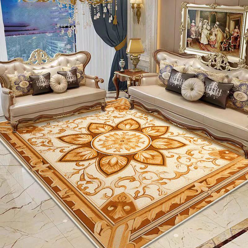 European Style Large Living Room Rugs Luxury Decor Home Bedroom Fluffy Plush Carpet Dining Room Washable Antiskid Soft Mat Floor