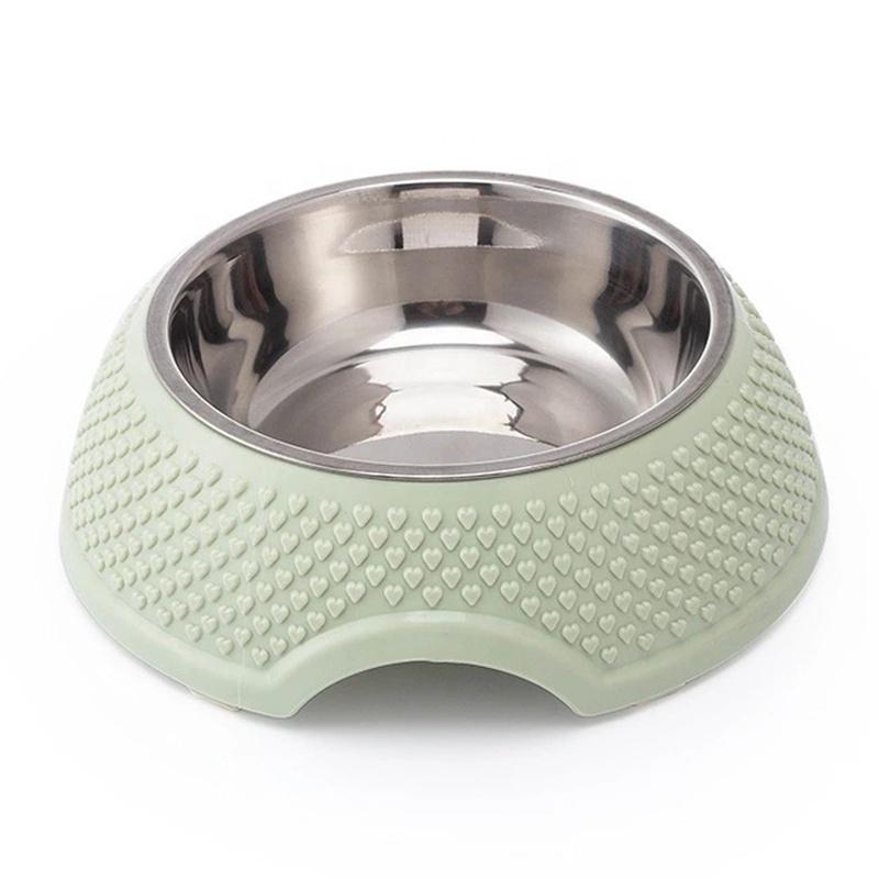 3D Stereoscopic Heart-Shaped Modern Durable Lightweight Dog Feeder Detachable Stand Full Surface Waterproof Pet Food Bowl PP 5L