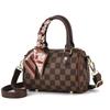 Trendy New Women's Bag Fashion Boston Pillow Bag Textured Versatile Flower Handbag Generation