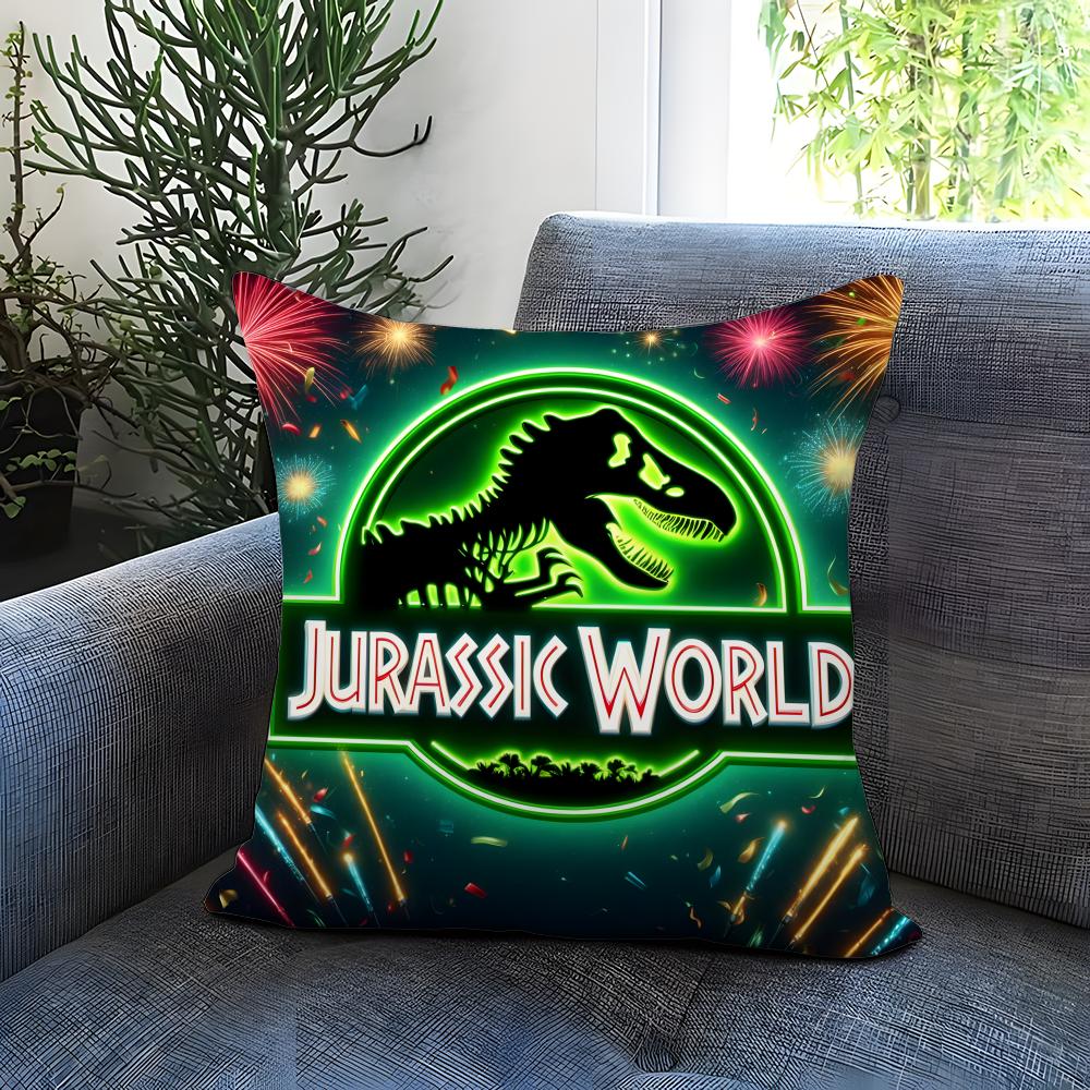 J-Jurassic W-World Movie Cushion Cover Comfortable Reversible Pillow Cover Ideal for Car Sofa Bedroom & Beyond