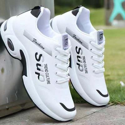 Heren Sneakers Outdoor Luchtkussen Hardloopschoenen PU Leer Casual Schoenen voor Heren Nieuwe Ademende Sportschoen Grote Maat Tenisschoenen