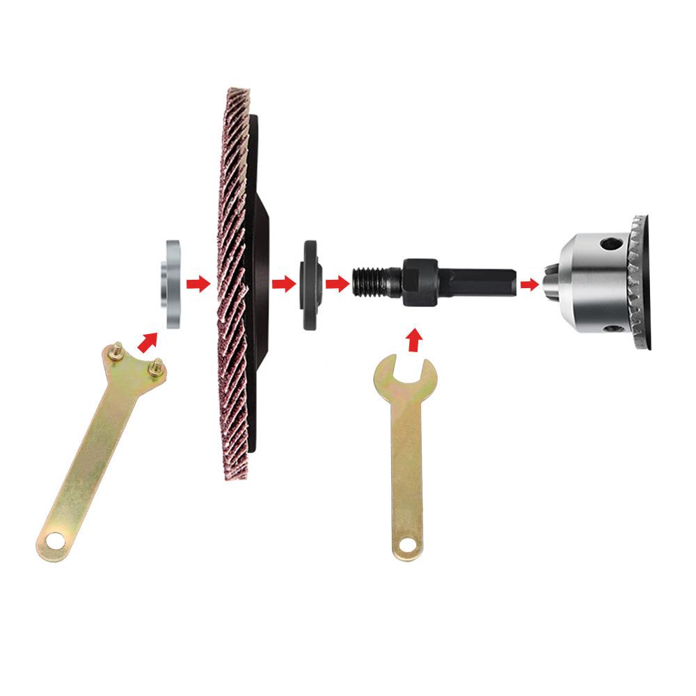 For Cutting Disc Polishing Wheel 1 Set Metals Handle Holder Adapter 10mm Electric Drill Conversion Angle Grinder Connecting Rod