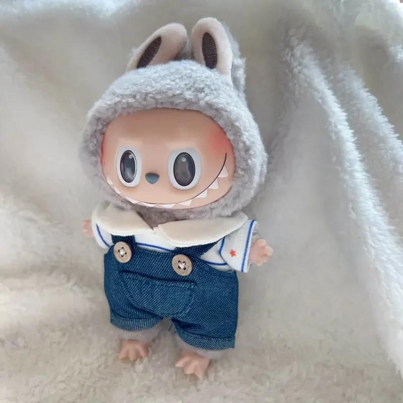 Doll Clothes Fashion Clothes Lapel T-shirt Jeans For 17cm Doll Clothes Dolls Accessories Cute Little Clothes