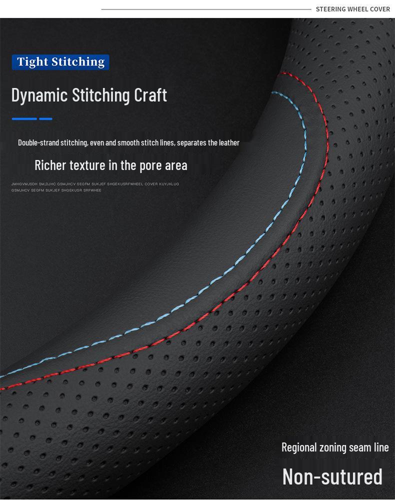 Ultra-Thin Genuine Leather Steering Wheel Cover for Geely Models