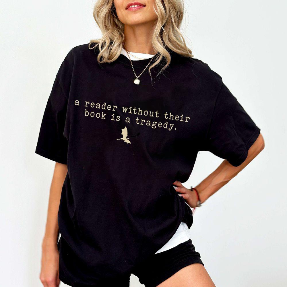 Vintage Dragon Rider Print Shirt Reader Fourth Wing Without Their Book Bookish Lover Tshirt Short Sleeve Y2K Top Streetwear