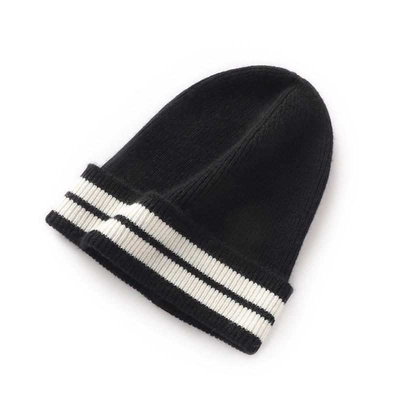 

Мягкий кашемировый осенне-зимний новый стиль унисекс полосатая повседневная шапка-ушанка модная вязаная шапка One size