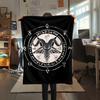 1PC Satan Symbol Print Flannel Blanket, High Quality All Seasons, Home Decor, Warmth and Comfort, Perfect for Christmas Gifts