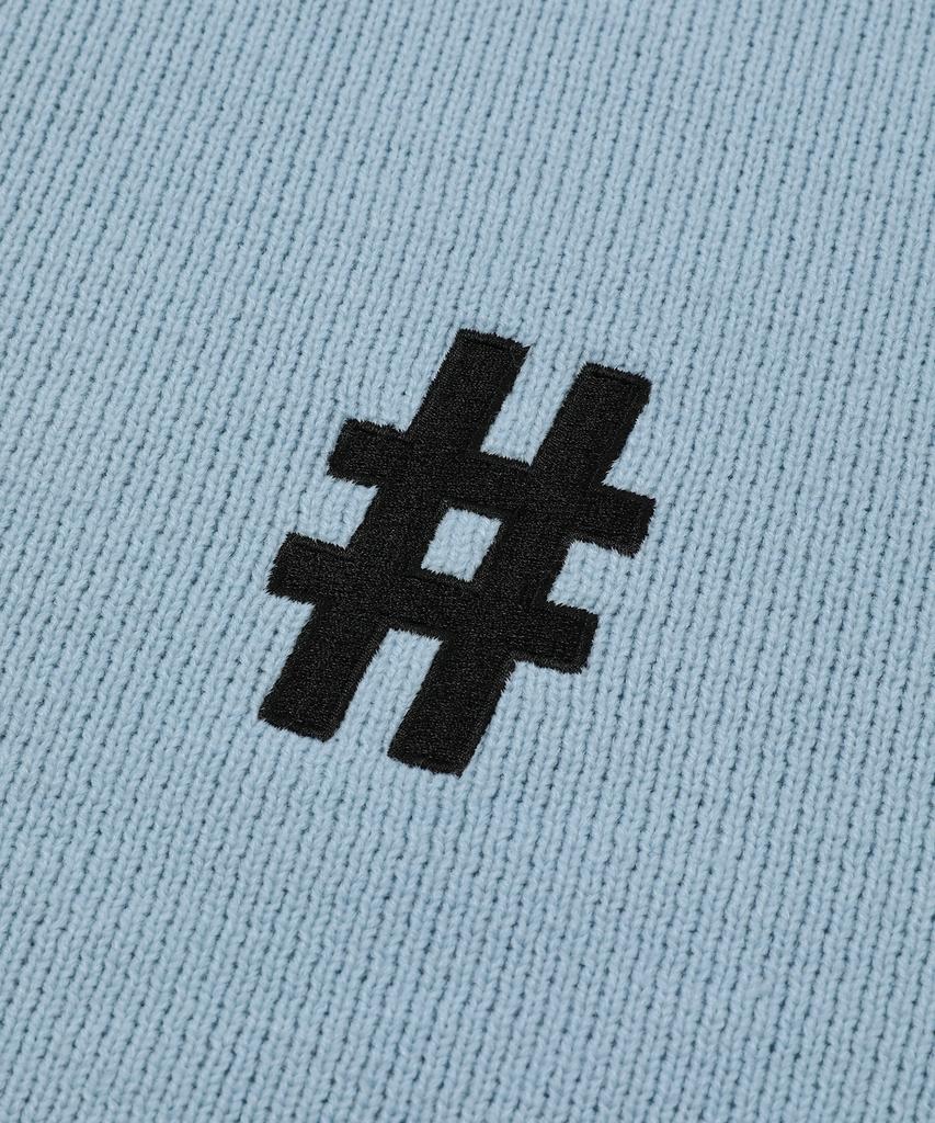 BEENTRILL Hashtag Mock Neck Oversized Knit (Sky Blue)