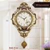 European Modern Large Silent Wall Clock with Metal Pendulum - Antique Quartz, Simple and Creative Design for Living Room