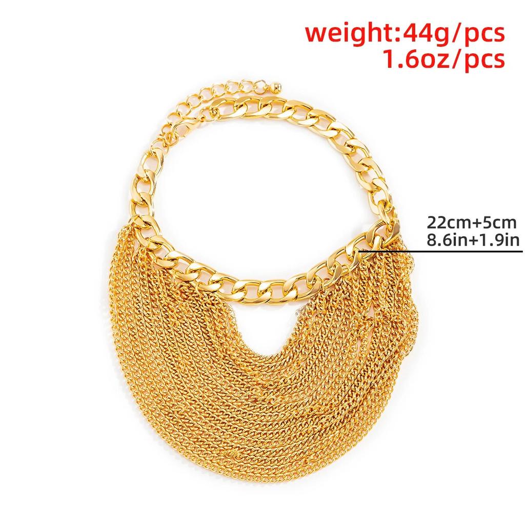 Sexy Elegant Multilayer Long Tassel Chain Anklets for Women Exquisite Gold Color High Heel Shoes Feet Chains Wed Party Jewelry