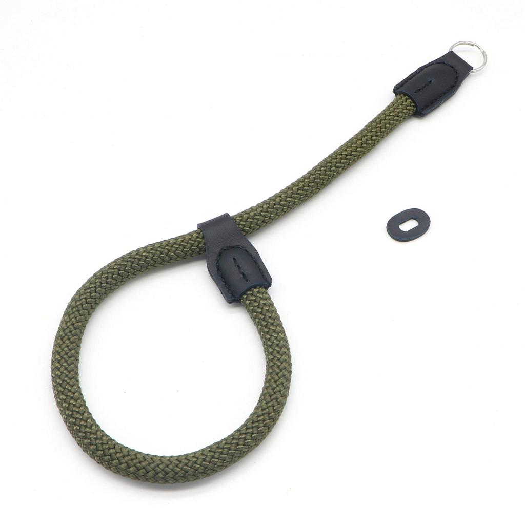 INPON Hand Strap with Metal Ring and Ring Wire Diameter Cover, Green, 9.5mm