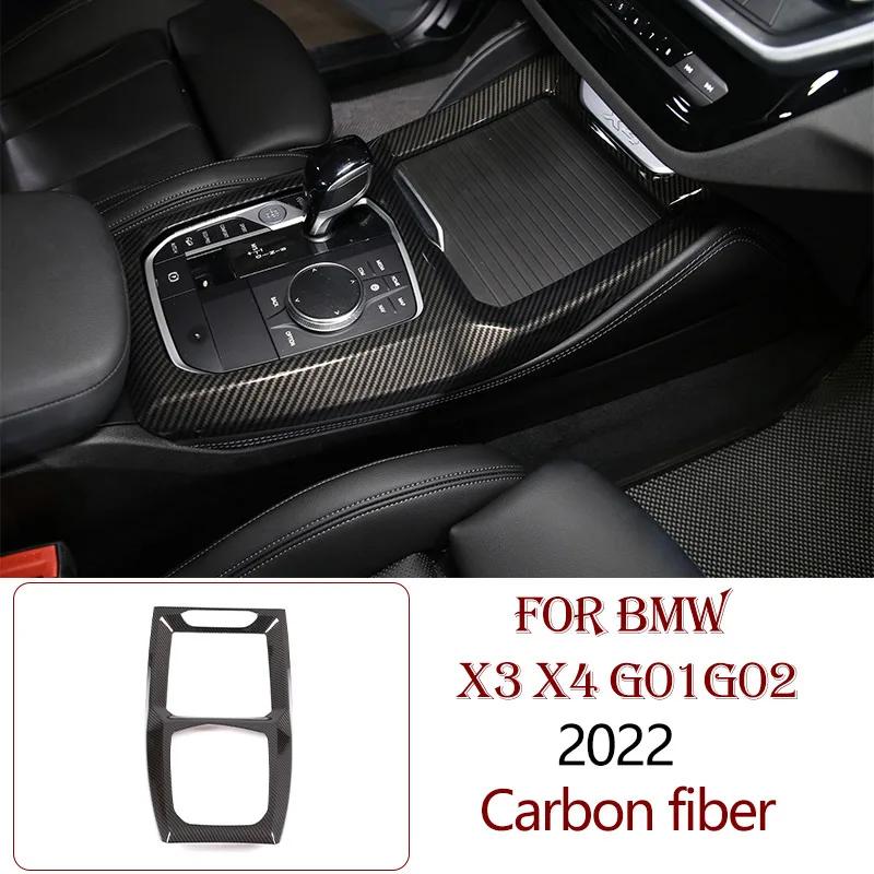 ABS Carbon Fiber For BMW X3 X4 G01 G02 2018-2025 Interior Kit Dashboard Console Gear Shift Panel Decoration Cover Trim Sticker
