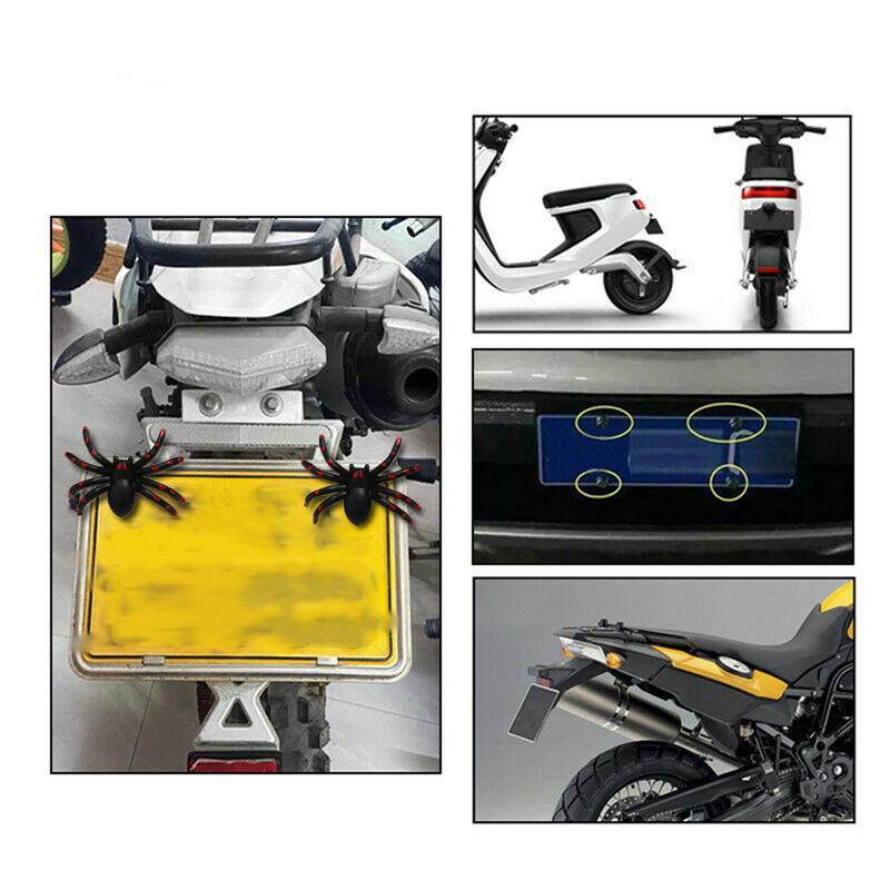 2 Stück 6MM Universal Motorrad Spider Zierleiste Kennzeichenhalter Schrauben Kappen Für die meisten Motorräder M6 Befestigungsschrauben Zubehör
