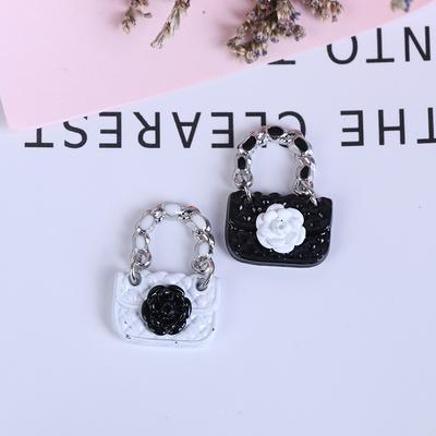 Fashion Leather Miniature Bag For 1/6 1/12 BJD Doll Clothes Accessories Dollhouse Mini Metal Chain Bag Purse Shopping Handbag